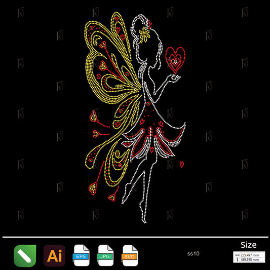 Fairy of Love Rhinestone – Premium Rhinestone Design by Rhinestone1