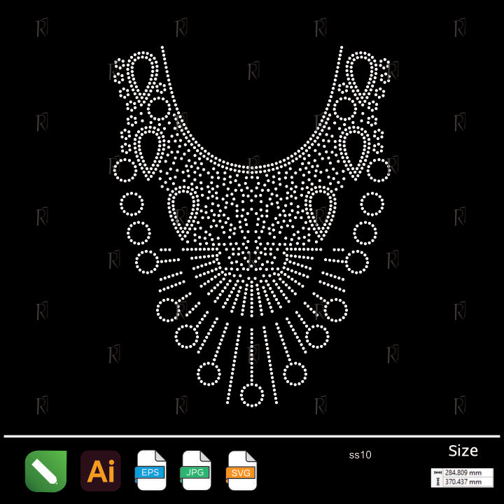 Elegant White Beaded Collar Rhinestone – Premium Rhinestone Design by Rhinestone1