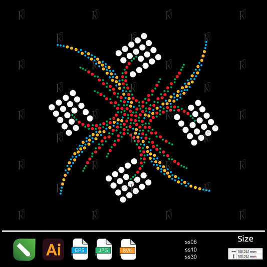 Quantum Burst Matrix Rhinestone – Premium Rhinestone Design by Rhinestone1