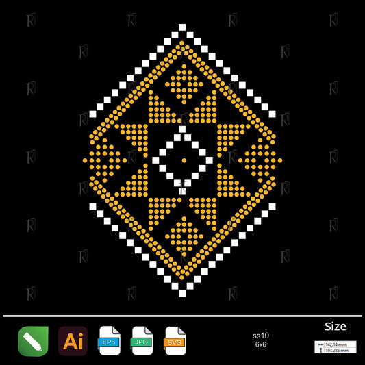 Diamond Tribal Weave Rhinestone – Premium Rhinestone Design by Rhinestone1