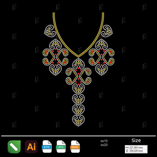 Ornate Royale Rhinestone Necklace – Premium Rhinestone Design by Rhinestone1