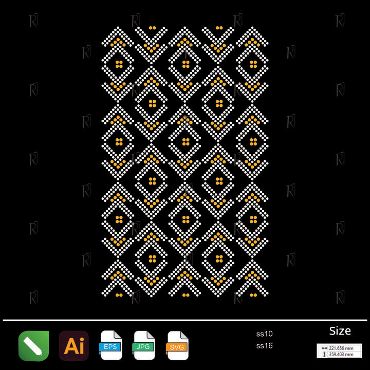 Geometric Diamond Panel Rhinestone – Premium Rhinestone Design by Rhinestone1