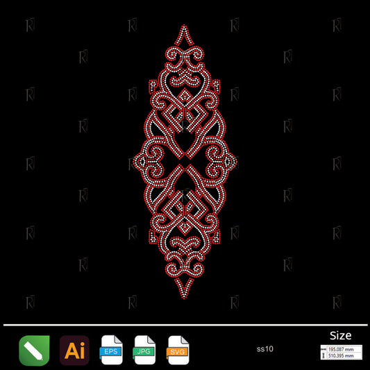 Royal Interlace Ornament Rhinestone – Premium Rhinestone Design by Rhinestone1