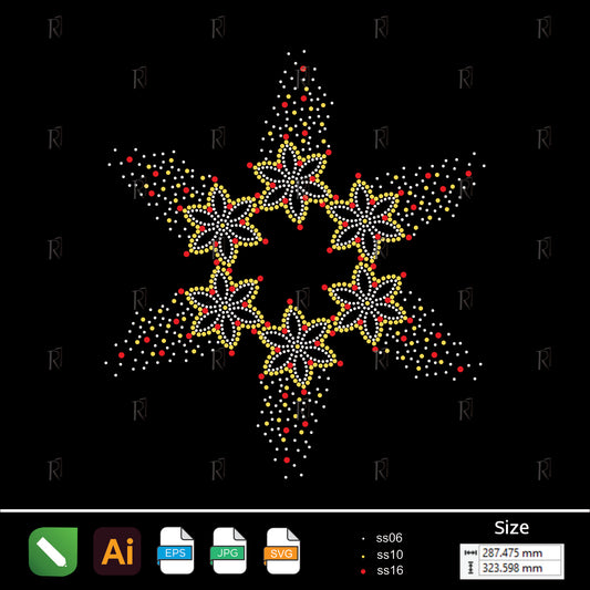 Star Bloom Rhinestone Design – Premium Rhinestone Design by Rhinestone1