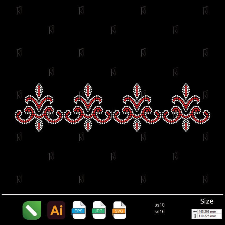 Royal Curve Chain Rhinestone – Premium Rhinestone Design by Rhinestone1