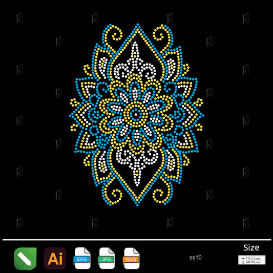 Majestic Mandala Rhinestone – Premium Rhinestone Design by Rhinestone1