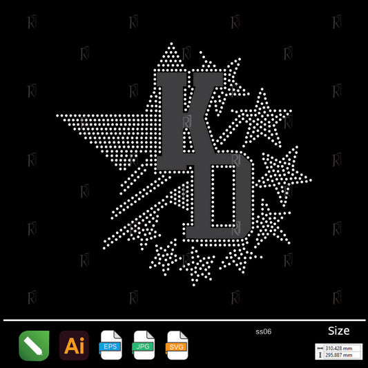 KD Stars Rhinestone – Premium Rhinestone Design by Rhinestone1