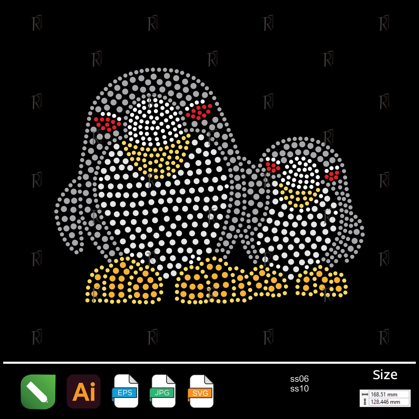 Cool Penguin Duo Rhinestone – Premium Rhinestone Design by Rhinestone1