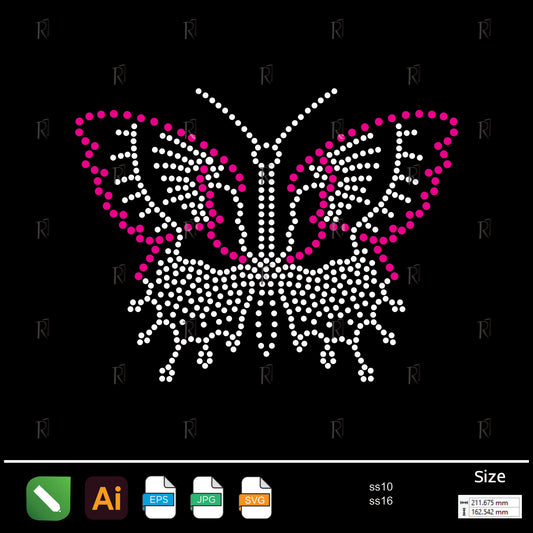 Butterfly Grace Rhinestone – Premium Rhinestone Design by Rhinestone1