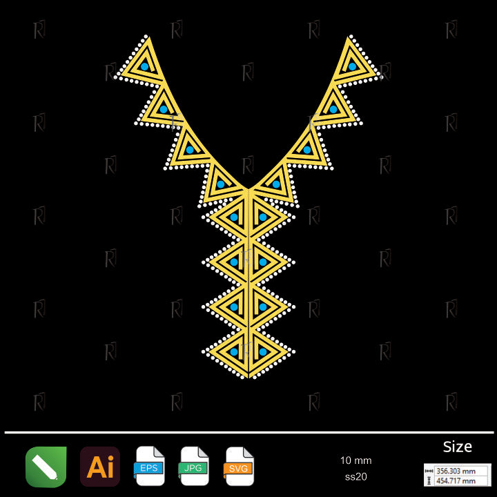 Geometric Triangle Necklace Rhinestone – Premium Rhinestone Design by Rhinestone1