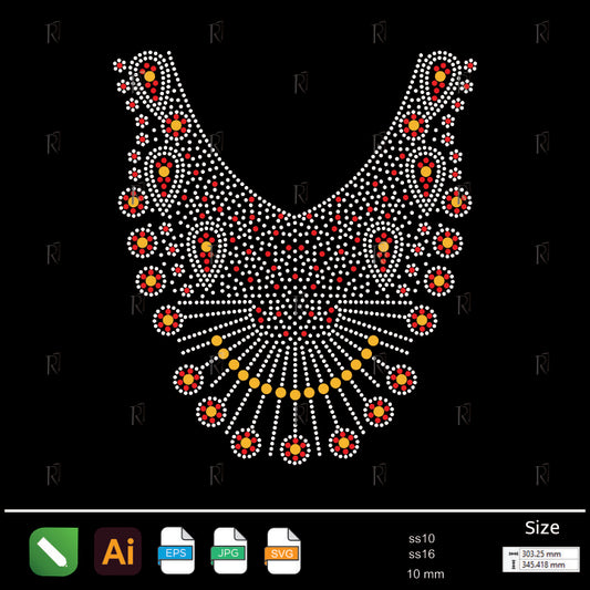 Royal Scarlet Necklace Rhinestone – Premium Rhinestone Design by Rhinestone1