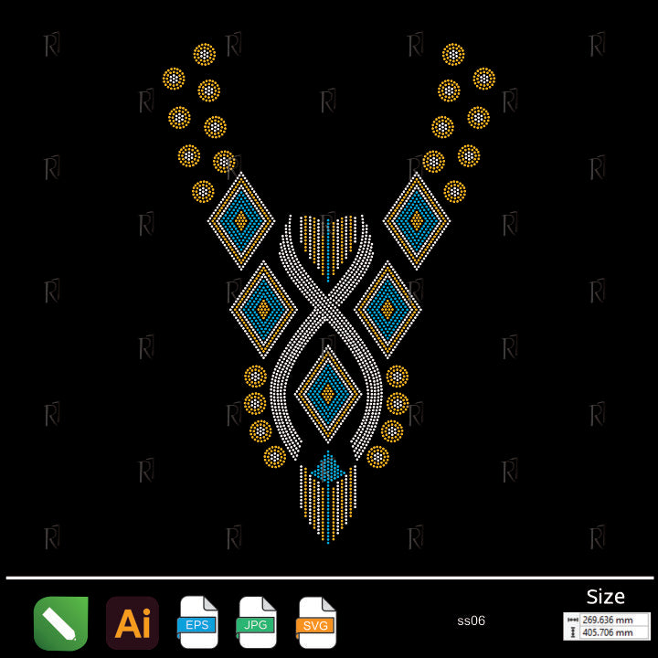 Royal Diamond Necklace Rhinestone – Premium Rhinestone Design by Rhinestone1