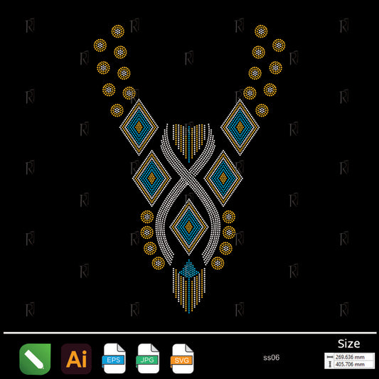 Royal Diamond Necklace Rhinestone – Premium Rhinestone Design by Rhinestone1