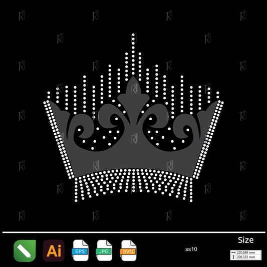 Royal Crown Rhinestone2 – Premium Rhinestone Design by Rhinestone1