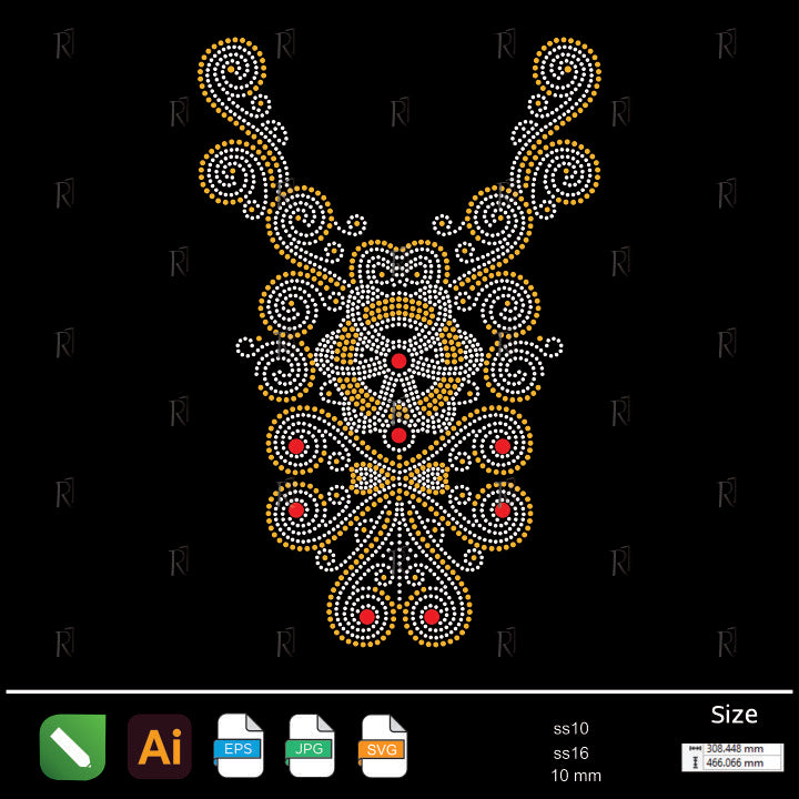 Royal Spiral Bloom Rhinestone – Premium Rhinestone Design by Rhinestone1