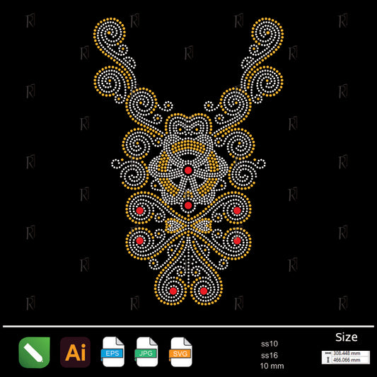Royal Spiral Bloom Rhinestone – Premium Rhinestone Design by Rhinestone1