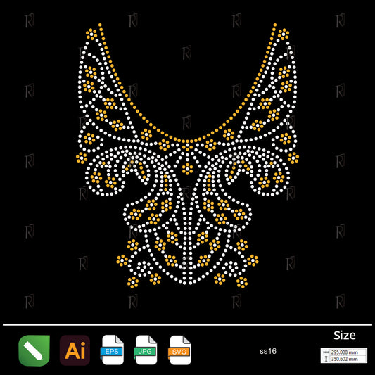 Golden Vine Bloom Rhinestone – Premium Rhinestone Design by Rhinestone1
