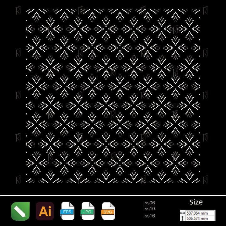 Starburst Lattice Rhinestone Pattern – Premium Rhinestone Design by Rhinestone1