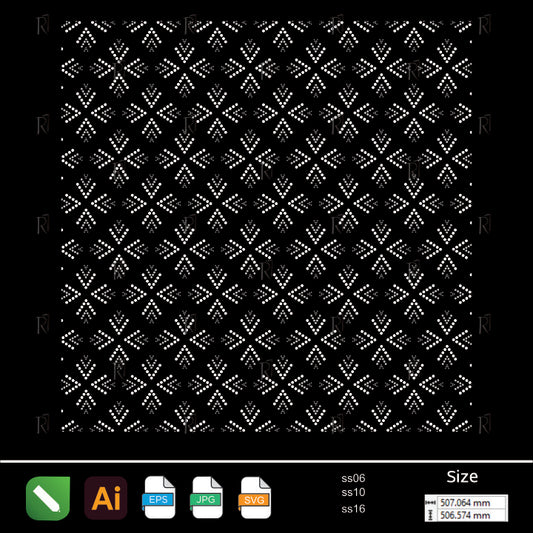 Starburst Lattice Rhinestone Pattern – Premium Rhinestone Design by Rhinestone1
