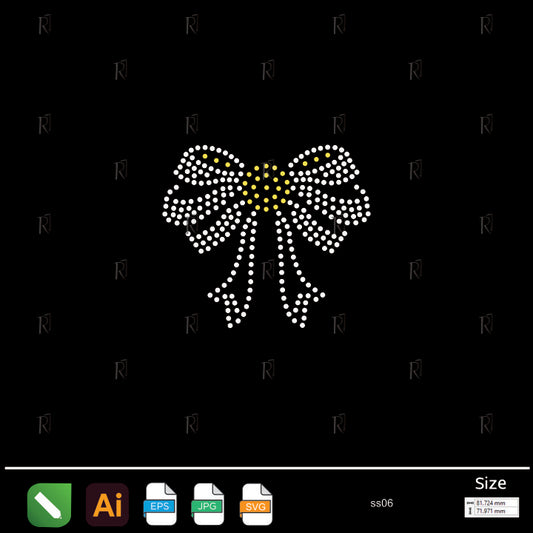 Classic Bow Rhinestone – Premium Rhinestone Design by Rhinestone1