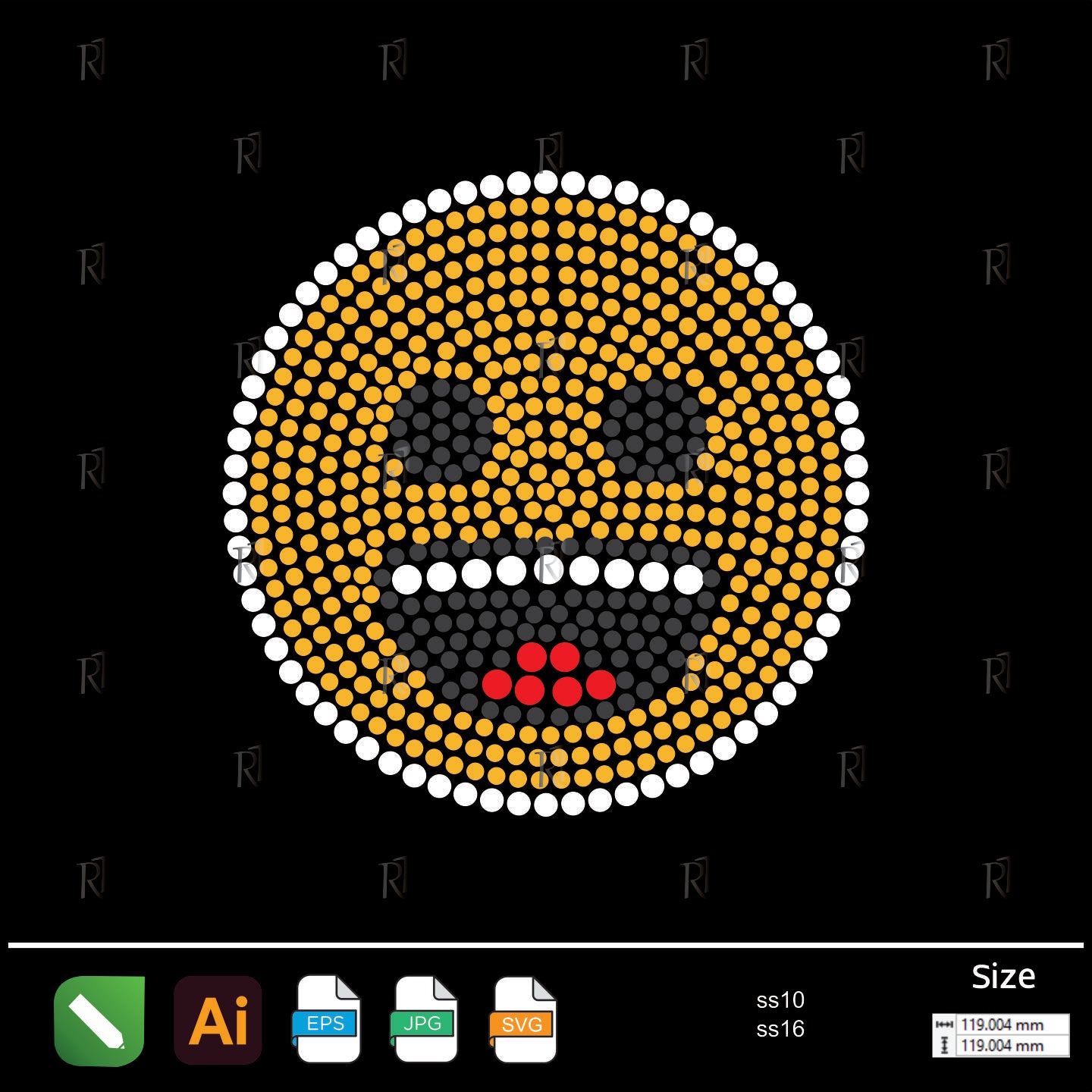 Funny Tongue Out Emoji Rhinestone – Premium Rhinestone Design by Rhinestone1