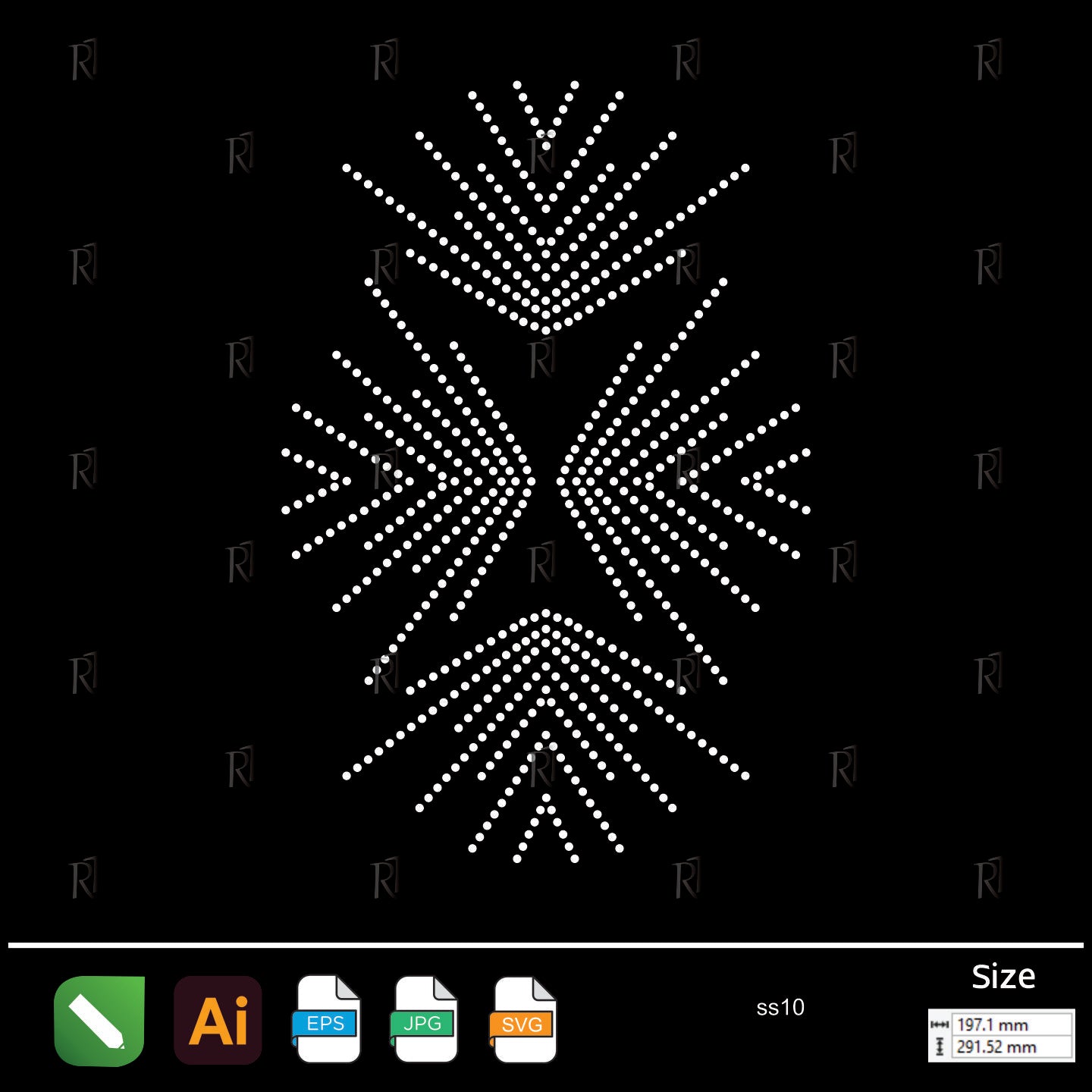 Radiant Tribal Arrows Rhinestone – Premium Rhinestone Design by Rhinestone1