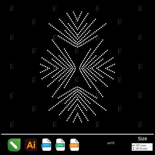 Radiant Tribal Arrows Rhinestone – Premium Rhinestone Design by Rhinestone1