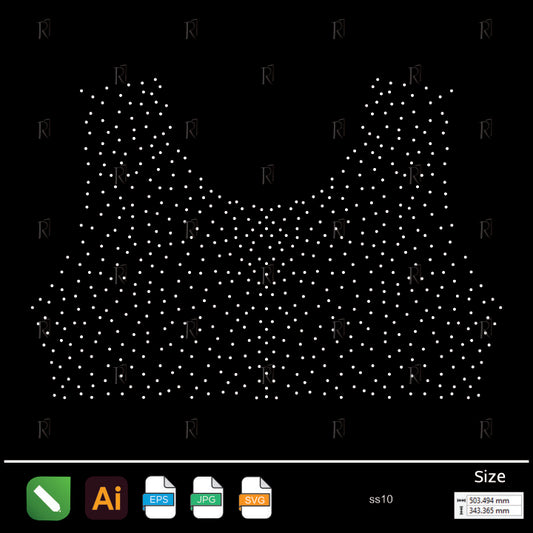 Full Chest Fill Rhinestone – Premium Rhinestone Design by Rhinestone1