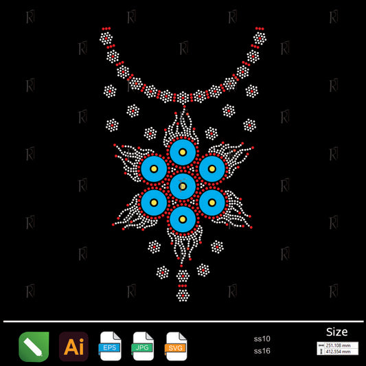 Royal Blue Gem Flower Rhinestone – Premium Rhinestone Design by Rhinestone1
