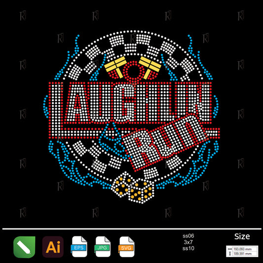 Laughlin Run Racing Rhinestone – Premium Rhinestone Design by Rhinestone1