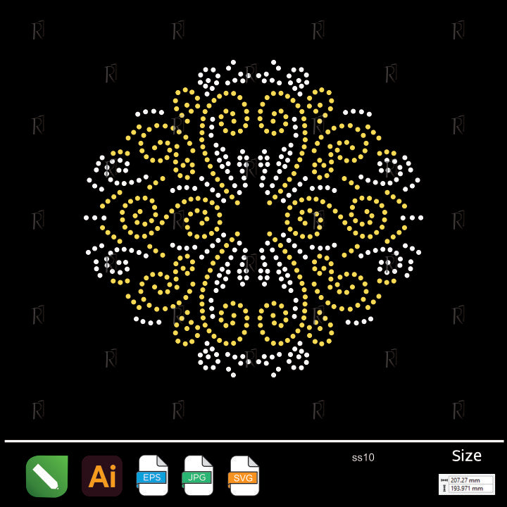 Royal Mandala Rhinestone – Premium Rhinestone Design by Rhinestone1