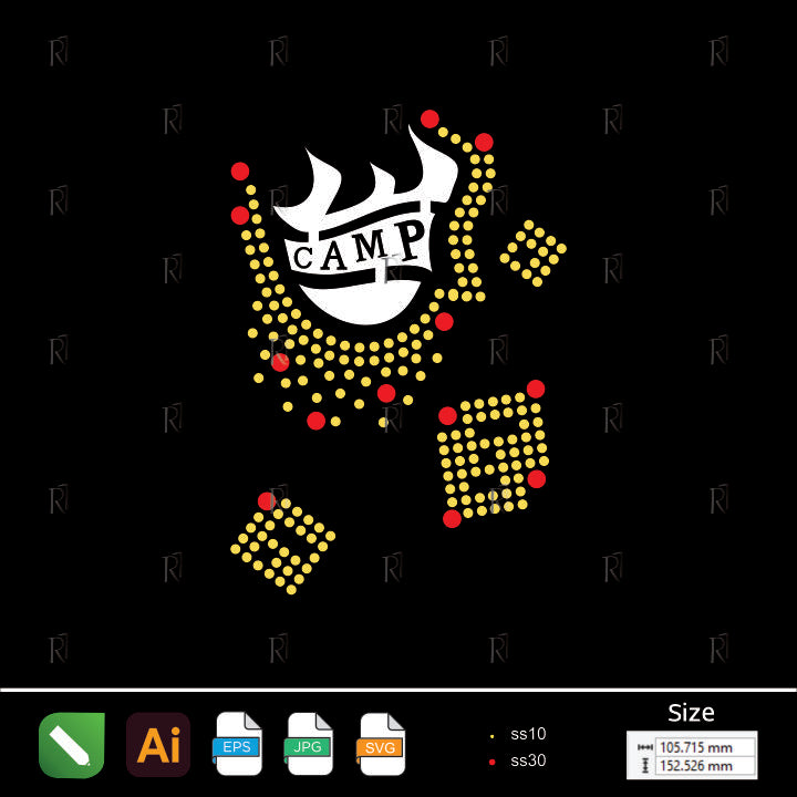 Campfire Spirit Rhinestone – Premium Rhinestone Design by Rhinestone1