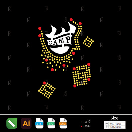Campfire Spirit Rhinestone – Premium Rhinestone Design by Rhinestone1