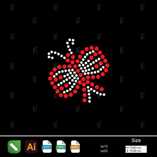 Red Butterfly Rhinestone – Premium Rhinestone Design by Rhinestone1