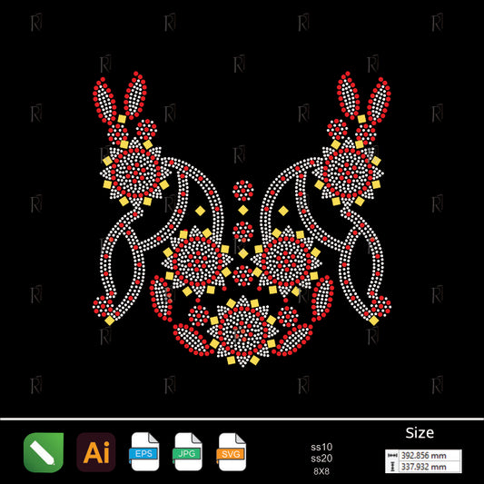 Imperial Blossom Chains – Premium Rhinestone Design by Rhinestone1