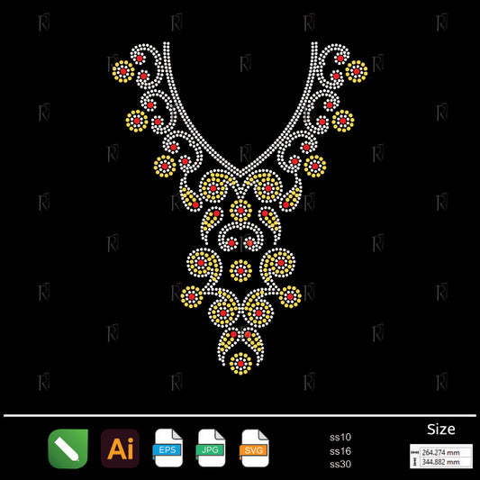 Royal Cascade Necklace – Premium Rhinestone Design by Rhinestone1