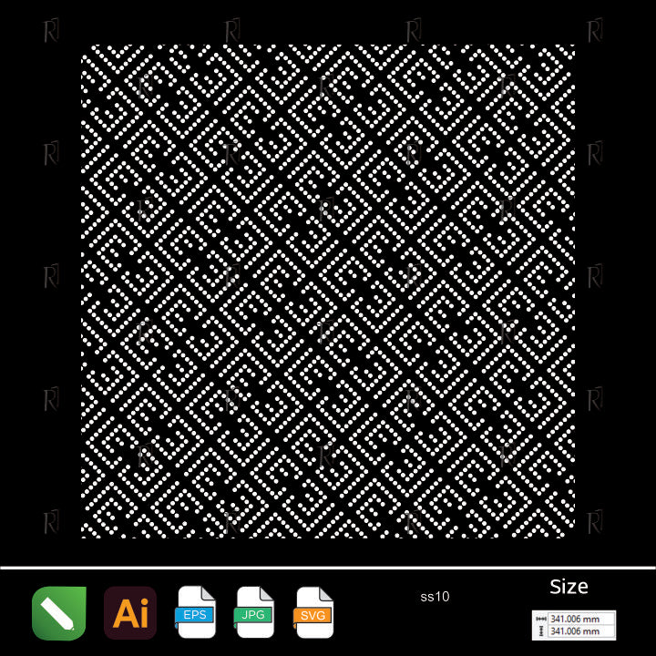 Interlocking Maze Rhinestone Pattern – Premium Rhinestone Design by Rhinestone1