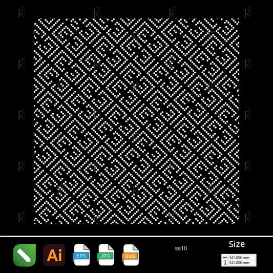 Interlocking Maze Rhinestone Pattern – Premium Rhinestone Design by Rhinestone1