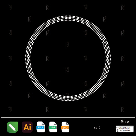 Perfect Circle Frame Rhinestone – Premium Rhinestone Design by Rhinestone1