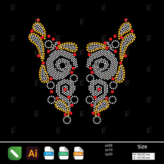 Spiral Elegance Rhinestone Motif – Premium Rhinestone Design by Rhinestone1