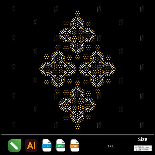 Golden Diamond Bloom Rhinestone – Premium Rhinestone Design by Rhinestone1
