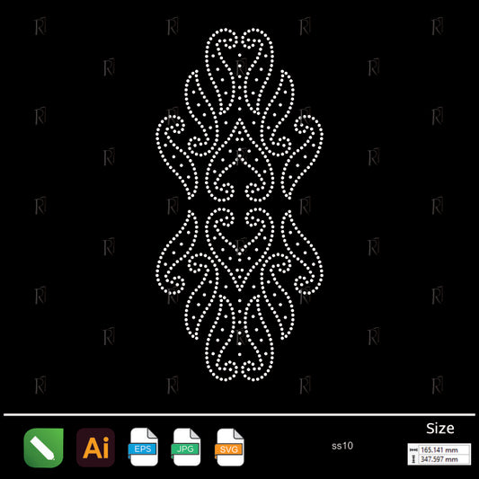 Interwoven Hearts Rhinestone – Premium Rhinestone Design by Rhinestone1