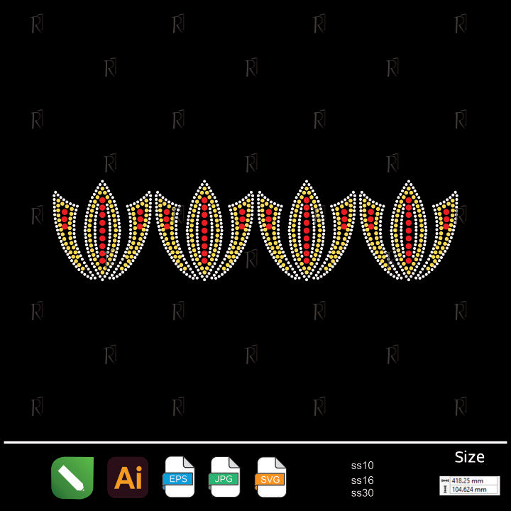 Royal Lotus Band – Premium Rhinestone Design by Rhinestone1