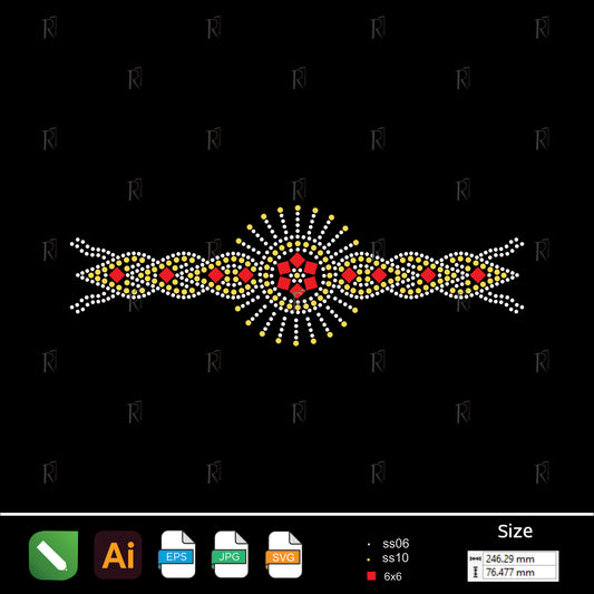 Golden Starband – Premium Rhinestone Design by Rhinestone1