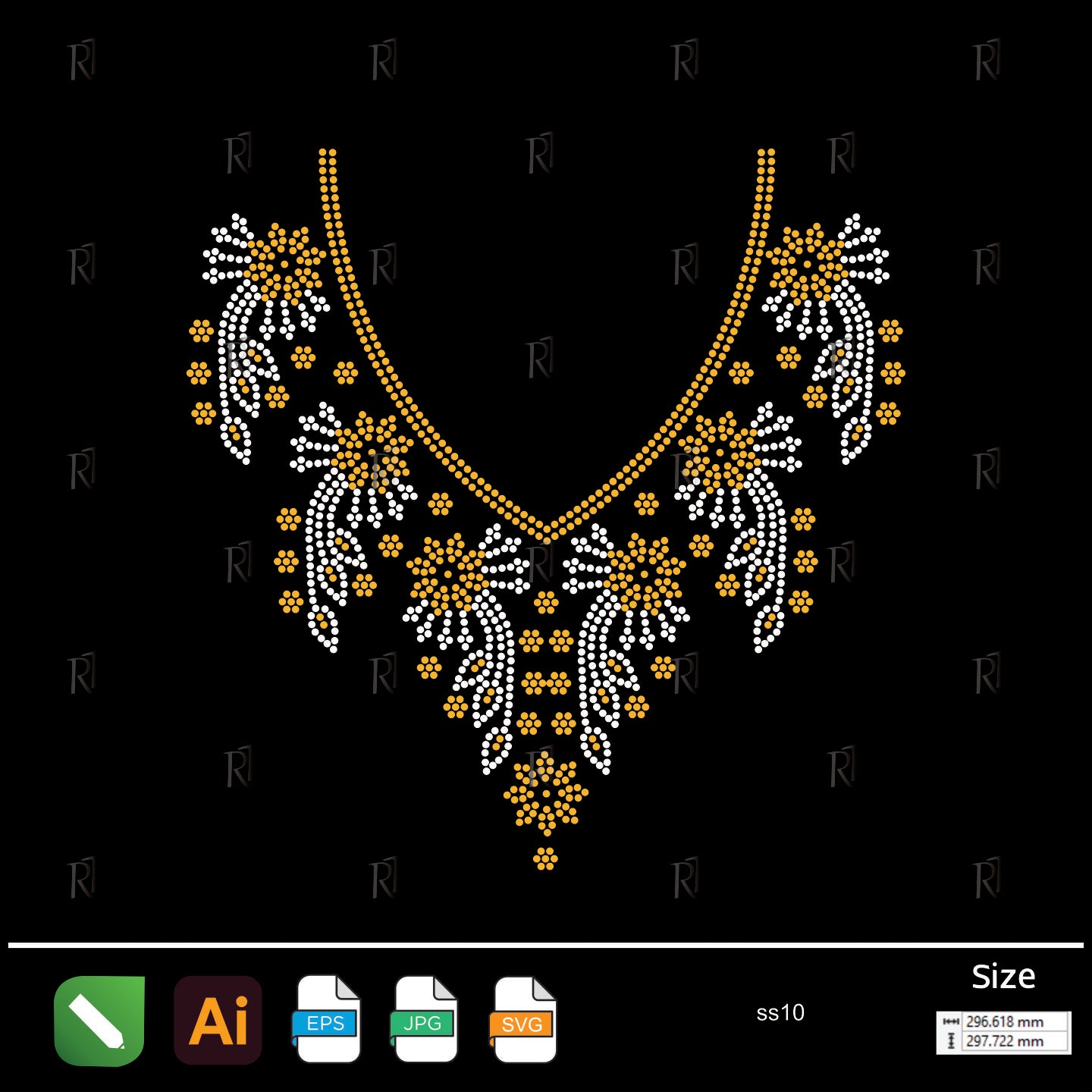 Floral Elegance Necklace Rhinestone – Premium Rhinestone Design by Rhinestone1