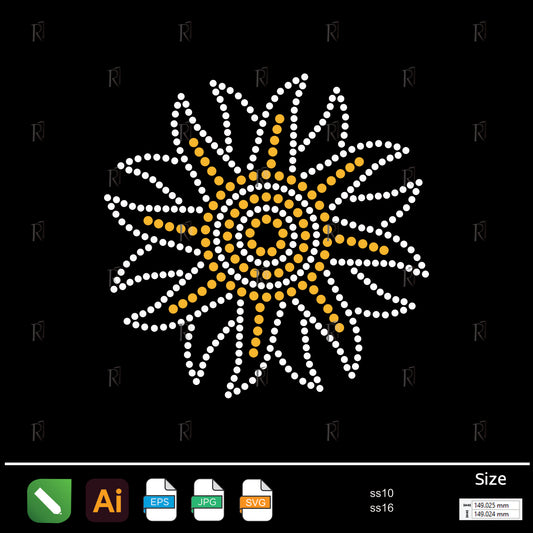 Radiant Sun Spiral Rhinestone – Premium Rhinestone Design by Rhinestone1