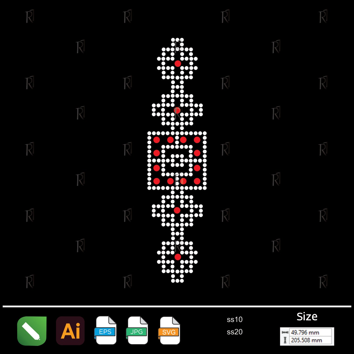 Tribal Essence Geometric Rhinestone – Premium Rhinestone Design by Rhinestone1