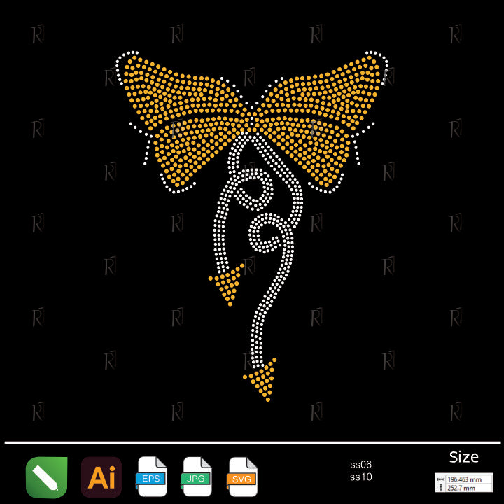 Golden Bow Tie Rhinestone – Premium Rhinestone Design by Rhinestone1