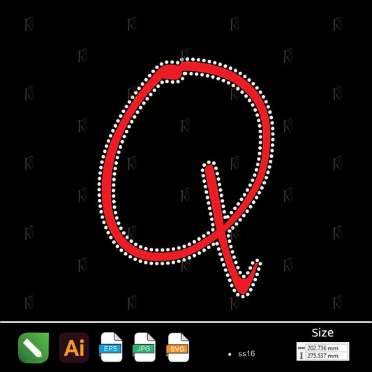 Q Shape Rhinestone Neckline – Premium Rhinestone Design by Rhinestone1