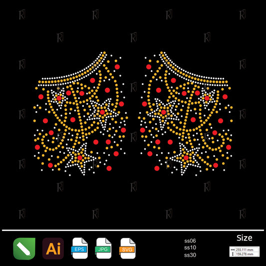 Sparkling Starburst Rhinestone – Premium Rhinestone Design by Rhinestone1